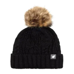 Women's Daisy Cable Knit Bobble Hat -Clothing Store go 210118 z