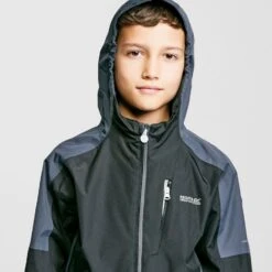 Regatta Childs Calderdale II Jacket Black/Seal Grey -Clothing Store go 416667 f