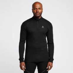 Odlo Men's Eco Active Warm Long Sleeve Half Zip Baselayer Top
