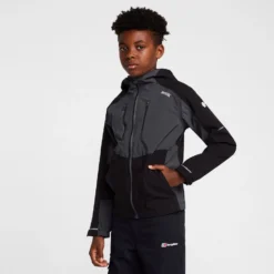 Regatta Kids' Highton III Waterproof Jacket Black/India Grey