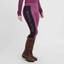 Women's Full Seat Riding Tights In Wine