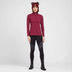 Women's Team Long Sleeve Base Layer In Mulberry -Clothing Store go 614477 c