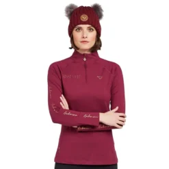 Women's Team Long Sleeve Base Layer In Mulberry -Clothing Store go 614477 z