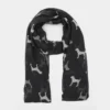 Platinum Womens Blaze Viscose Scarf Black Dogs