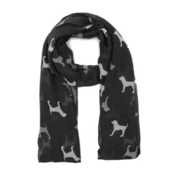 Platinum Womens Blaze Viscose Scarf Black Dogs -Clothing Store go 618457 z