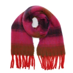 Platinum Womens Woven Scarf Pink Stripes -Clothing Store go 618460 z
