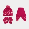 Regatta Peppa Pig Knitted Pom Pom Hat Scarf And Glove Set